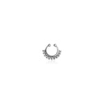 Oxidised Silver Sun Rays Septum Nose Ring