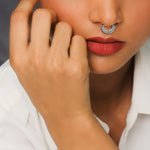 Oxidised Silver Boho Septum Nose Ring