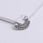 Oxidised Silver Ethnic Nose Ring (Nath)