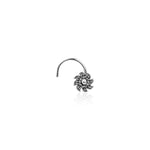 Oxidised Silver Sunflower Nose Pin