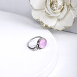 Oxidised Silver Moonstone Nose Pin