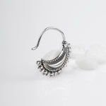 Oxidized Silver Crescent Moon Nosepin