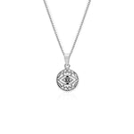 Oxidised Silver Goddess Eye Pendant with Box Chain