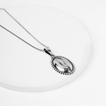 Oxidised Silver Kaudi Shell Pendant