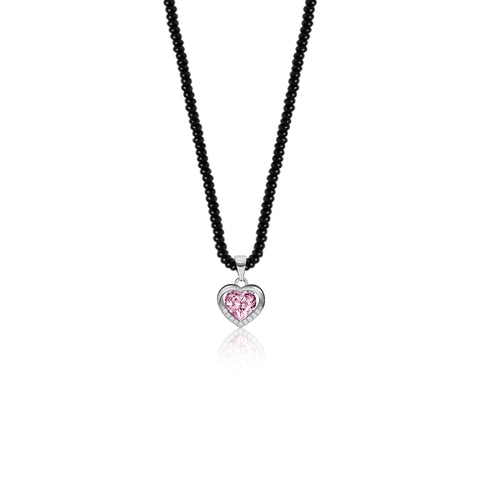 Silver Valentine Pink Mangalsutra