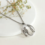 Oxidised Silver Bird Pendant with Box Chain