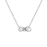 Oxidised Silver Infinity Necklace