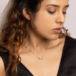 Oxidised Silver Infinity Necklace