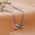 Oxidised Silver Infinity Necklace