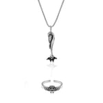 Silver Flying Bird Set