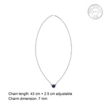 Oxidised Silver Simply Blue Necklace