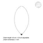 Oxidised Silver Simply Lavender Necklace