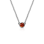 Oxidised Silver Simply Orange Necklace