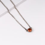 Oxidised Silver Simply Orange Necklace