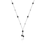Silver Minimal Bead Tassel Necklace