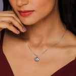Oxidised Silver Seashell Box Pendant with Box Chain