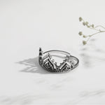 Oxidised Silver Queen's Crown Ring