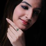 Oxidised Silver Forest Queen Ring