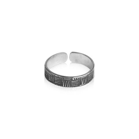Oxidised Silver Tribal Ring