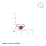 Oxidised Silver Pop Pink Ring