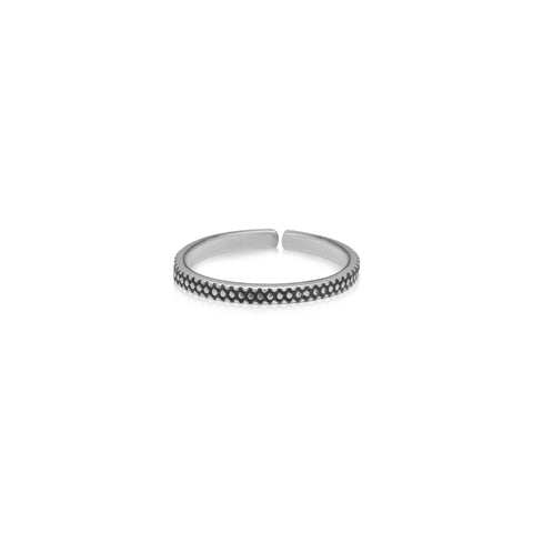 Oxidised Silver Minimal Boho Ring