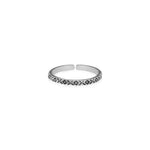 Oxidised Silver Minimal Tribal Ring