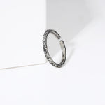 Oxidised Silver Minimal Tribal Ring