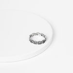 Oxidised Silver Radial Ring