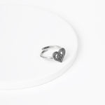 Oxidised Silver Heart Ring