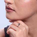 Oxidised Silver Coney Ring