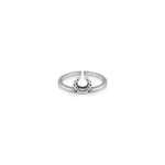 Oxidised Silver Trumpet Ring