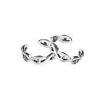 Oxidised Silver Woven Toe Ring