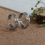 Oxidised Silver Lace Toe Ring