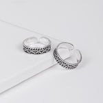 Oxidised Silver Wiggle Toe Ring