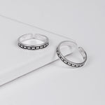 Oxidised Silver Criss Cross Toe Ring