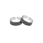 Oxidised Silver Clover Luck Toe Ring