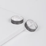 Oxidised Silver Clover Luck Toe Ring
