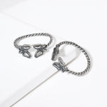 Oxidised Silver Coiled Butterfly Toe Ring