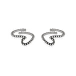 Oxidised Silver Wave Toe Ring