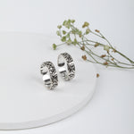 Oxidised Silver Floral Toe Ring