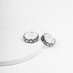 Oxidised Silver Crafted Toe Rings
