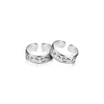 Oxidised Silver Fish Toe Rings