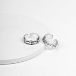 Oxidised Silver Fish Toe Rings