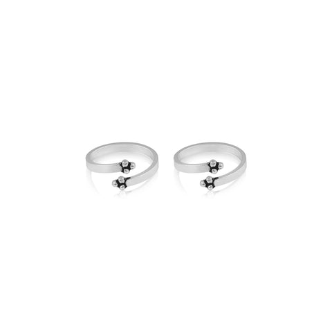 Oxidized Silver Minimal Toe Ring